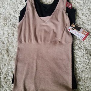 TWO SKINNY GIRL SHAPER SMOOTHER TANK TOPS SIZE L